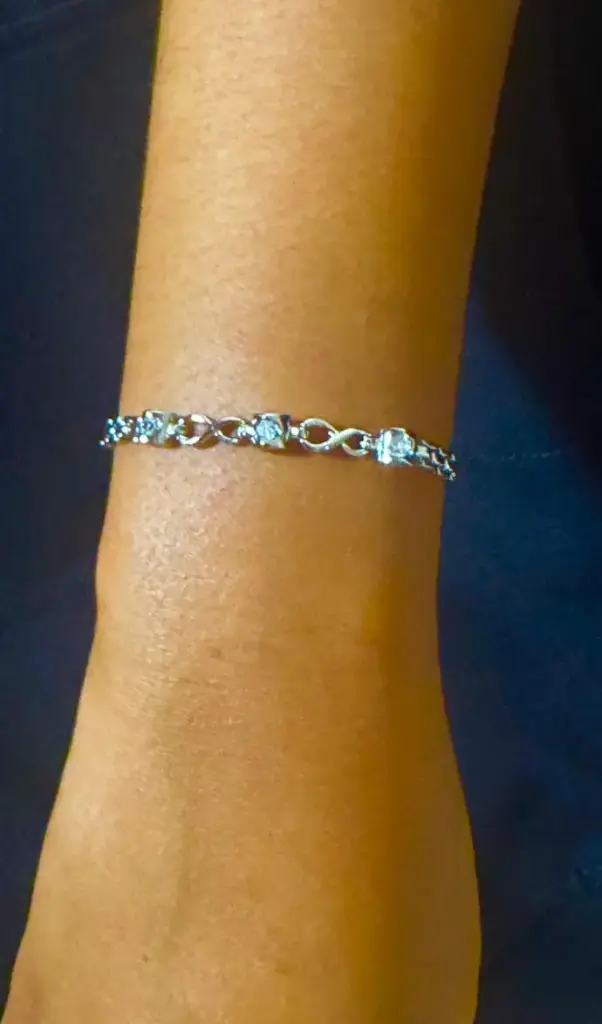 Silver White Stone Bracelet